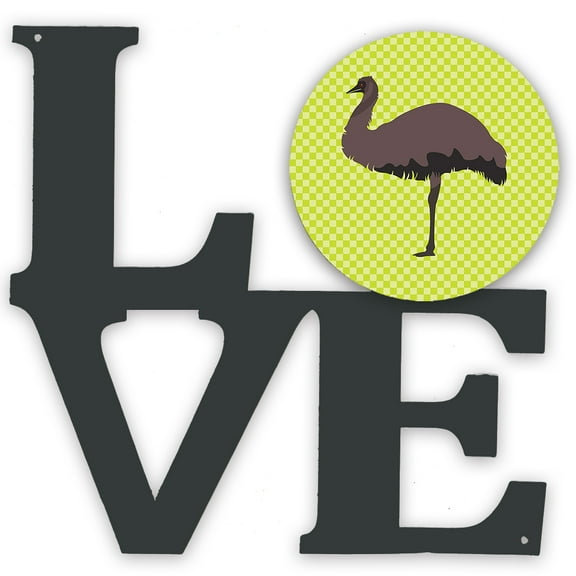 Emu Green Metal Wall Artwork LOVE