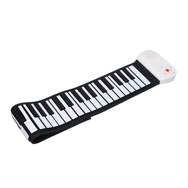 Teclado De Piano Plegable, Batería De Litio De 450 MAh Piano Enrollable 49 Teclas De Alta Sensibilidad Para La Práctica Diaria De Enseñanza Para Principiantes