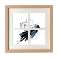 thumbnail image 1 of Encre Lotus Fleur Cadre Mur Table Affichage 4 Ouvertures Image, 1 of 3