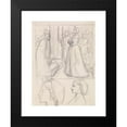 thumbnail image 2 of Sir John Everett Millais 18x24 Black Modern Framed Museum Art Print Titled - Christina Rossetti's Maude Clare - Figure and Head Studies (1859), 2 of 5