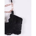 thumbnail image 6 of Womens Bralette Unlined Busiter See Through Balconette Teddy Bra Half Cup Lace Bra Sexy Chain Decor, 6 of 7