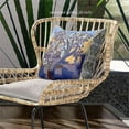thumbnail image 2 of Tree Oil Duo Indoor/Outdoor Pillow with Removable Cover in Brown Green Yellow26x26, 2 of 6