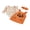 Orange 1, variant on Loicainy Infant Baby Girl Halloween Outfit 3 6 12 18 Months Pumpkin Ruffle Long Sleeve Romper Overall Dress Headband 3 Piece Clothes Set
