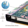thumbnail image 3 of FORMRS 3 Ring Photo Album 4"x6" Self Adhesive Large Capacity PU Leather Cover, Purple Seaside, 3 of 8