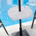 thumbnail image 3 of Plateau de Table pour Parasol de Plage Extérieur 17 Pouces avec 4 Porte-Gobelets, 4 Compartiments à Collations, 3 of 5