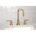 thumbnail image 3 of Kingston Brass FSC8933NDL NuvoFusion Widespread Bathroom Faucet with Brass Pop-up, Brushed Brass, 3 of 5