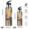 thumbnail image 2 of Yayeee 33oz Insulated Water Bottle Double Wall Stainless Steel with Flip Straw Lid, Bright Skeleton, 2 of 7