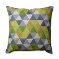 thumbnail image 1 of Pillow Perfect 598567 Triangle Grid Green & Grey Square 16.5 in. Throw Pillow, 1 of 1