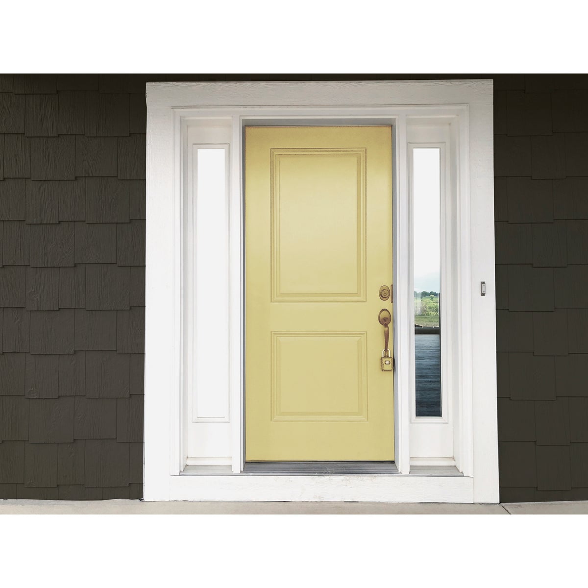 Rust-Oleum Sure Color Exterior Paint and Primer, Black, Satin, 1 Gal 394677