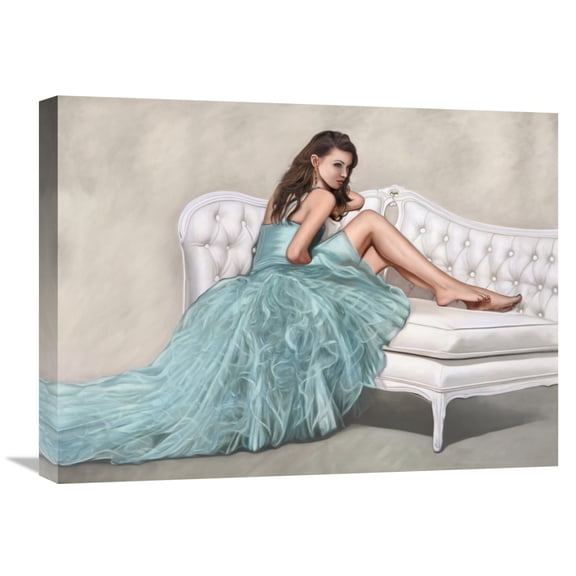 Global Gallery Pierre Benson,'The White Sofa' Stretched Canvas Artwork