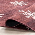 thumbnail image 6 of nuLOOM Nola Snowflake Machine Washable Area Rug, 7' 10" x 10', Red, 6 of 9