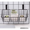 thumbnail image 3 of Cesta con gancho Cesta de almacenamiento de rejilla, Cuélguela detrás de una puerta o en una barandilla, Sobre la puerta del gabinete, Pequeña, Negra, Paquete de 2, 3 of 5