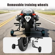SaveJoy BMW Licensed Kids Electric Motorcycle, 24V Kids Electric Dirt Bike, 280W Powered Ride On Motorcycle with Removable Training Wheels, Suspension, Black
