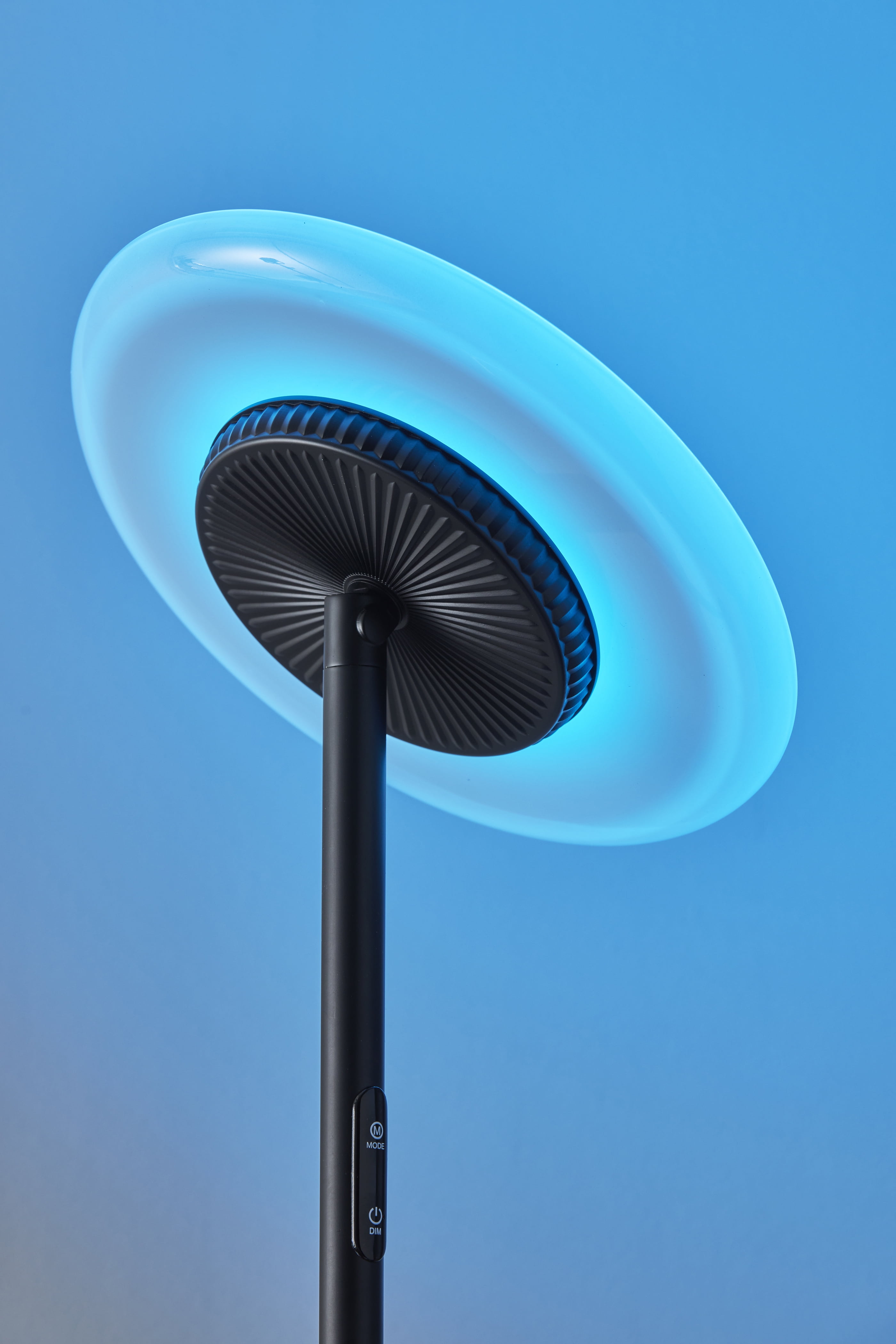 Simplee Adesso Brand RGB Black Floor Lamp, 6 Different Automatic Color Change, Modern Design, New