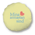 thumbnail image 1 of Estonia I Love You Text Affection Round Throw Pillow Home Decoration Cushion, 1 of 3