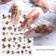 thumbnail image 4 of Otoño Nail Art Stickers Calcomanías Hoja 3D Autoadhesivo Holográfico Oro Negro Plata Hoja Manicura Láminas Geométrica Slider Nail Art Adhesivo Decoración kaili Sencillez, 4 of 5