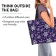 thumbnail image 2 of Easygdp Christmas Purple Snowflakes Bolsas Tote para Mujer, Bolsos de Hombro para Viaje, Bolsos de Mano de Gran Capacidad para Compras y Trabajo, 2 of 8
