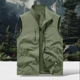 thumbnail image 2 of KeShDi Vest for Men Thin Sports Multi-bag Casual Loose Mountaineering Tooling Outdoor Jackets Army Green 4X, 2 of 4
