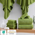 thumbnail image 6 of Jessy Home 8 Piece Towel Set Oversized Soft Cozy Towels 600 GSM Olive Plush Towel Set, 6 of 8