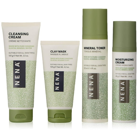 Kit de Cuidado Natural para la Piel NENA Glacial 4 Artículos