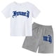 thumbnail image 3 of Ropa para niños con estampado de marca gótica, conjunto de camiseta y pantalones cortos de verano para adolescentes, 2 piezas, manga corta, moda informal para niños y niñas, 3 of 5