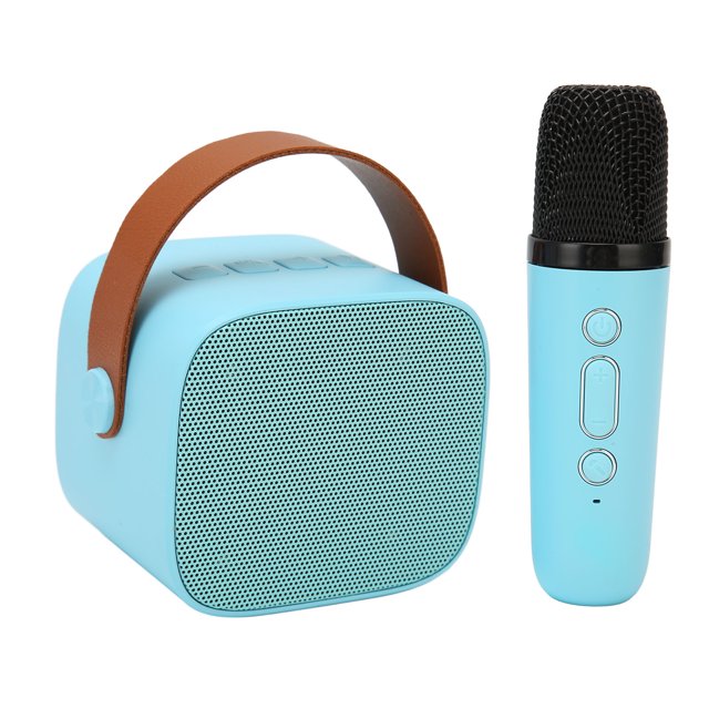 Portable BT Speaker With Microphone Set,Retro Speaker With Home Karaoke Machine,Portable Handheld Karaoke Mics, For Kids And Adults Home Party Birthday
