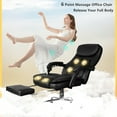 thumbnail image 3 of NOBLEMOOD 6-Point Massage Office Chair with Heating, Lumbar Support Pillow and Footrest, Black, 3 of 7