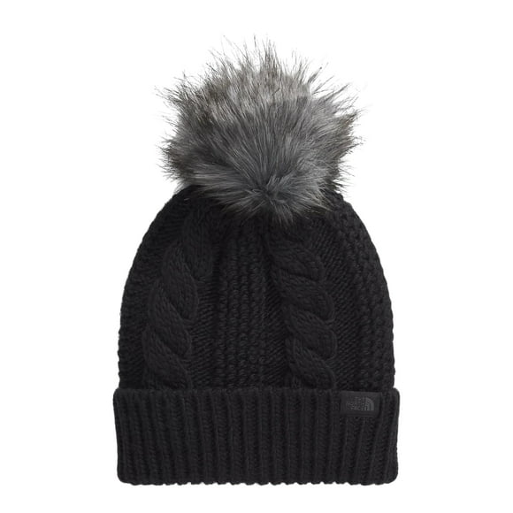 Gorro The North Face Oh Mega Fur Pom para mujer TNF, color negro