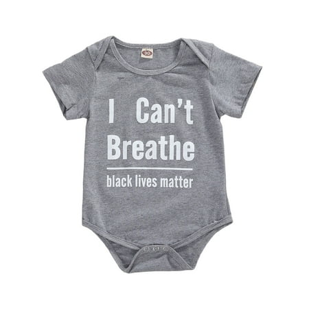 

Pudcoco Baby Romper I Can’T Breathe Pattern Short Sleeves Playsuits