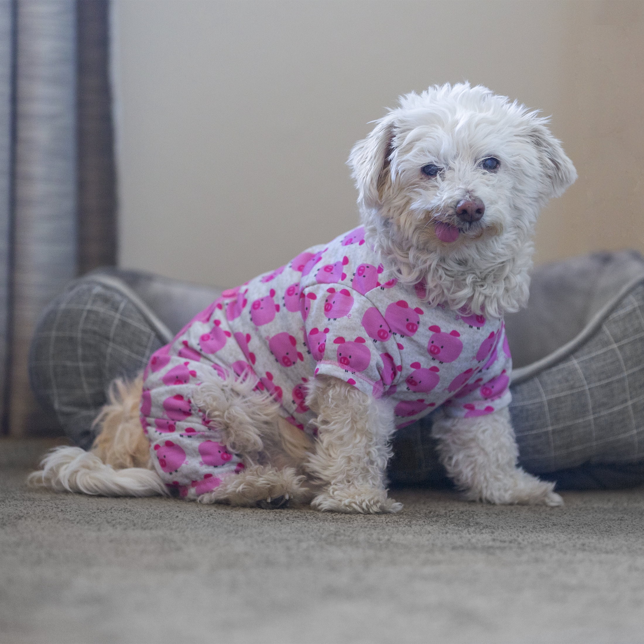 Vibrant Life, Hogs and Kisses Pig Pet Pajamas, Pink Medium