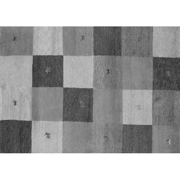 Ahgly Company Indoor Rectangle Abstract Gray Contemporary Area Rugs, 2' x 3'