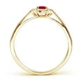 thumbnail image 2 of ANGARA Natural Princess Diana Inspired Ruby Ring with Diamond Halo in 14K Yellow Gold for Women (Size-5x3mm) | July Birthstone, Birthday, Anniversary, Jewelry Gift for Women | Natural Ruby Ring, 2 of 10