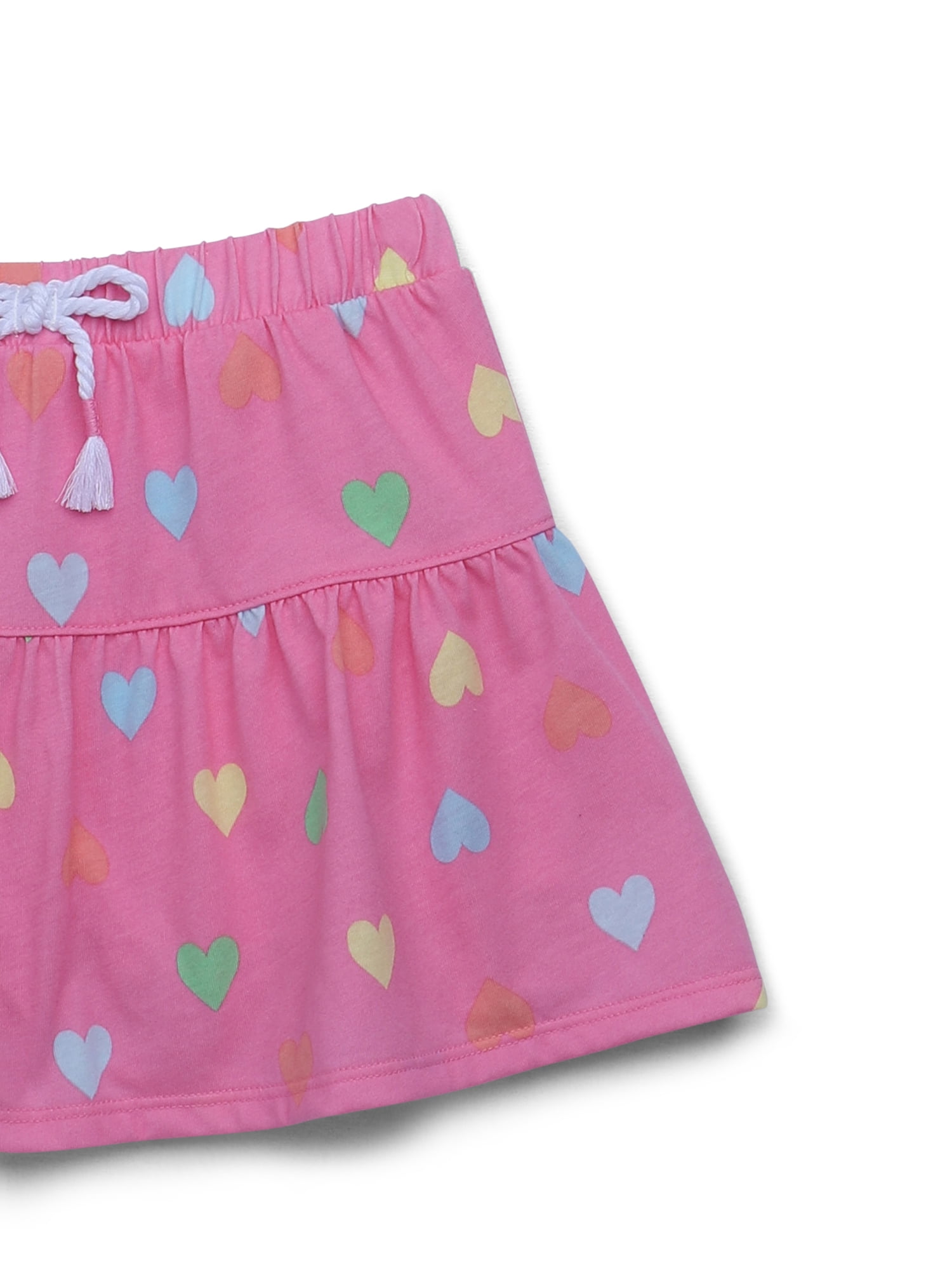 365 Kids by Garanimals Girls Print Tiered Scooter Skirt, Sizes 4-10