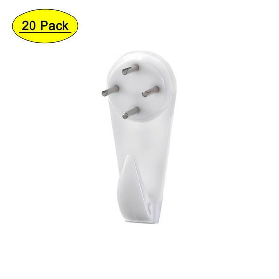 Uxcell 30lbs Hardwall Hanger Wall Non-mark Photo Frame Hooks 20Pack