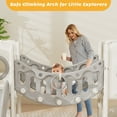 thumbnail image 3 of YUFU 12 In 1 Toddler Slide Swing Set, Baby Slide for Age 1+ with Climbing Arch Golf Set Swing Basketball Indoor Outdoor Playground Slide(Gray), 3 of 12