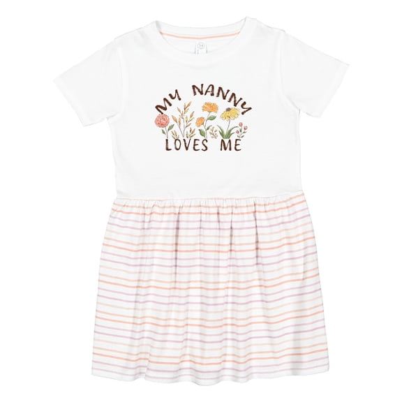 Inktastic My Nanny Loves Me Girls Toddler Dress