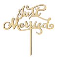 thumbnail image 1 of Just Married Wooden Cake Toppers Party Cake Decorating Wedding Favors, 1 of 3
