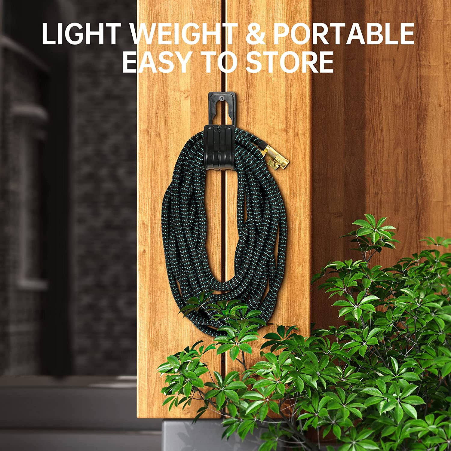 2024 Upgrade 50ft Expandable Garden Hose,Flexible Water Hose with 10 Function Spray Nozzle, Extra Strength 3750D,Car Wash Hose with 3/4" Solid Brass Connector Blue