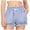 Style1-Blue girls shorts, variant on Girls Plaid Shorts Elastic Waist Bow Detail Loose Fit Summer Casual Bottoms Back to School Shorts 4-13 Years