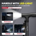 thumbnail image 3 of BigAlex Folding Cane with LED Light, Pivoting Quad Base, Adjustable Lightweight Walking Cane with Carrying Bag for Seniors, Men and Women, 3 of 8
