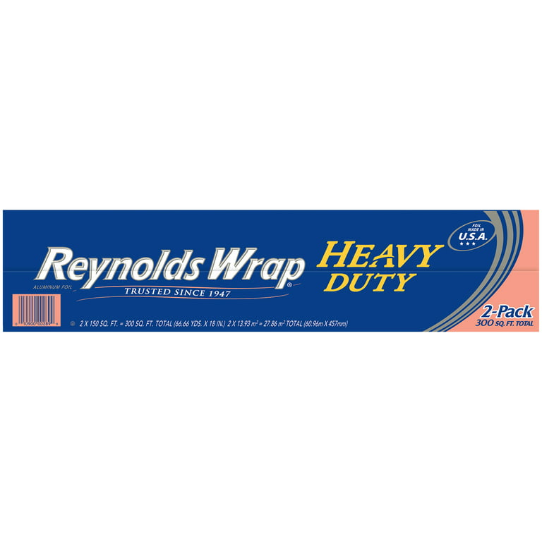 Reynolds Wrap 18 Heavy Duty Aluminum Foil, 150 sq. ft (2 ct