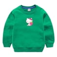 thumbnail image 3 of Hello Kitty suéter de moda de dibujos animados para niñas primavera y otoño cuello redondo niños de manga larga top con fondo mantener la ropa abrigada, 3 of 5