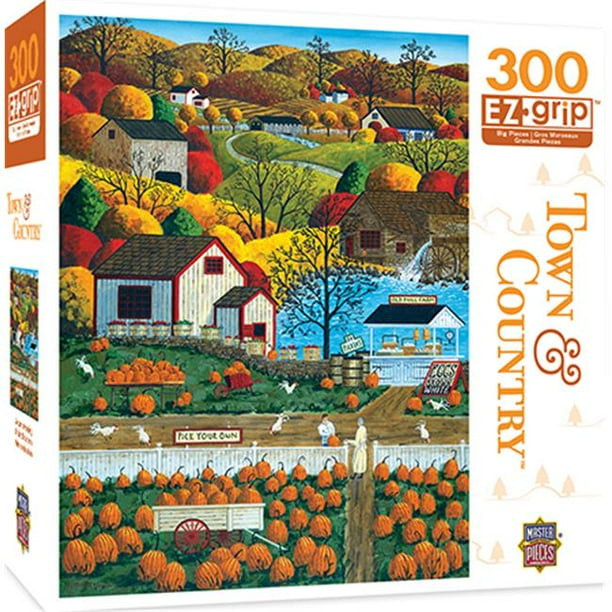 Masterpieces 31676 Ville & Campagne Automne Pays EZ Grip Puzzle & 44; 300 Pièces