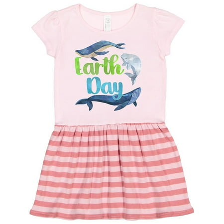 

Inktastic Earth Day with Cute Blue Whales Gift Toddler Girl Dress