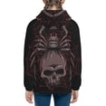 thumbnail image 4 of Kll Unisex Kids Boys Girls Hooded Pocket Pullover Hoodies-Spider With Skull, 4 of 9