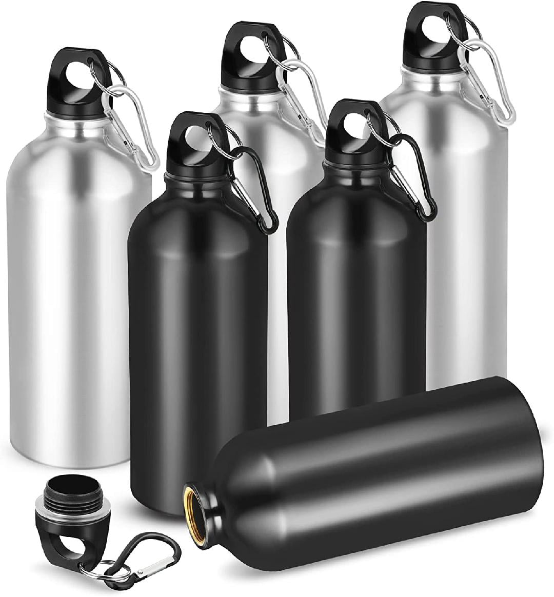 40 Pack Aluminum Water Bottles 20 Oz Metal Reusable Bottle Bulk Aluminum  Bike Sp