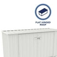 thumbnail image 4 of Absco Utility 7.5' x 2.5' Garbage Can Metal Storage Shed - Surfmist, 4 of 12