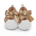 thumbnail image 4 of AOOCHASLIY Boys Girls Casual Shoes Toddler Kids Baby Girls Shoes Summer Bowkont Princess Dress Shoes Solid Shoes, 4 of 5