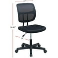 thumbnail image 6 of Cterwk Elegant Office Chair Mesh Desk Chair with Wheels Breathable Material Seat, Black, 6 of 9