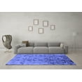thumbnail image 3 of Ahgly Company Machine Washable Indoor Rectangle Oriental Blue Industrial Area Rugs, 2' x 5', 3 of 4
